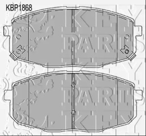 KEY PARTS kbp1868 -  Комплект тормозных колодок, дисковый тормоз